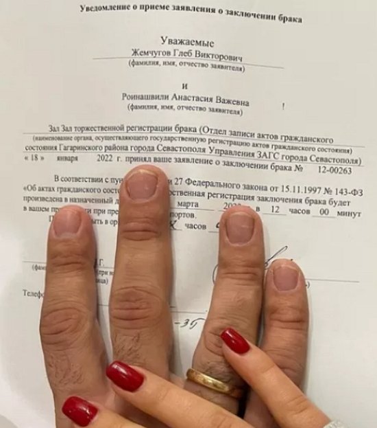 Свадьба Роинашвили и Жемчугова состоится в марте