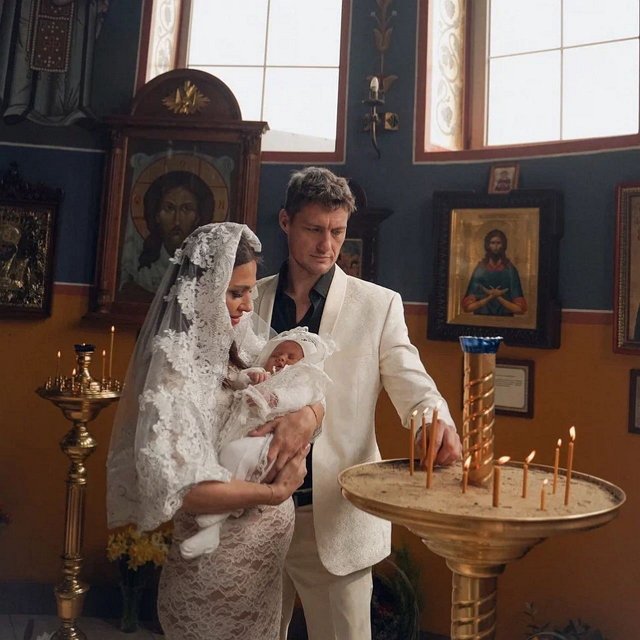 Супруги Задойновы крестили свою дочь Софию