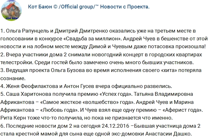 ������� ������� �� 24.12.2016 �� ���� �����