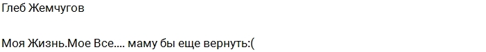 Жемчугов: Сын - мое всё, нужно только маму вернуть! Жемчугов: Сын - мое всё, нужно только маму вернуть!