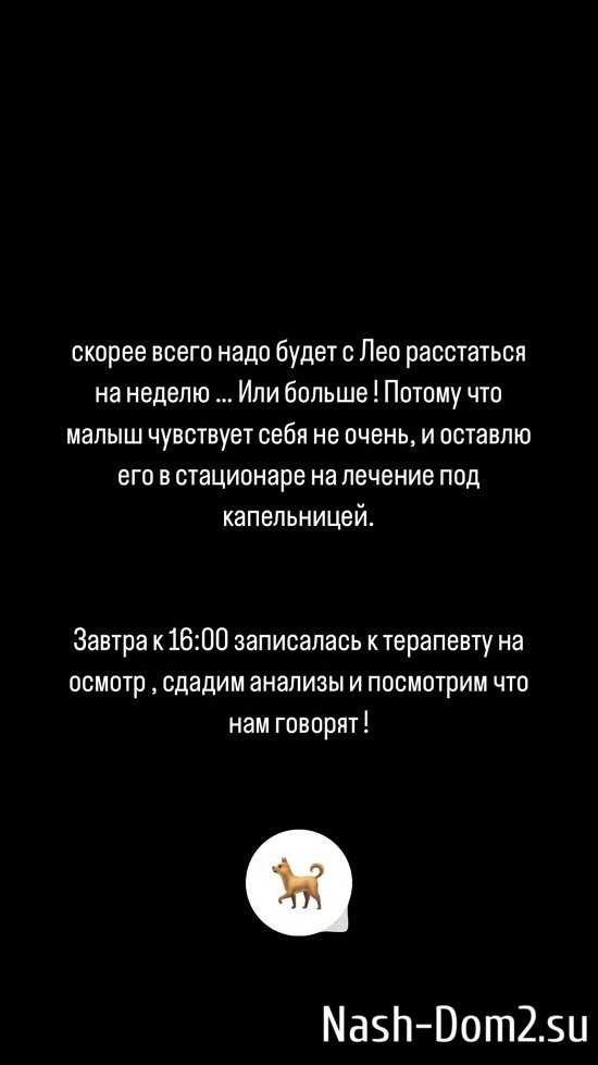 Кристина Бухынбалтэ: Придётся расстаться с Лео... Кристина Бухынбалтэ: Придётся расстаться с Лео...