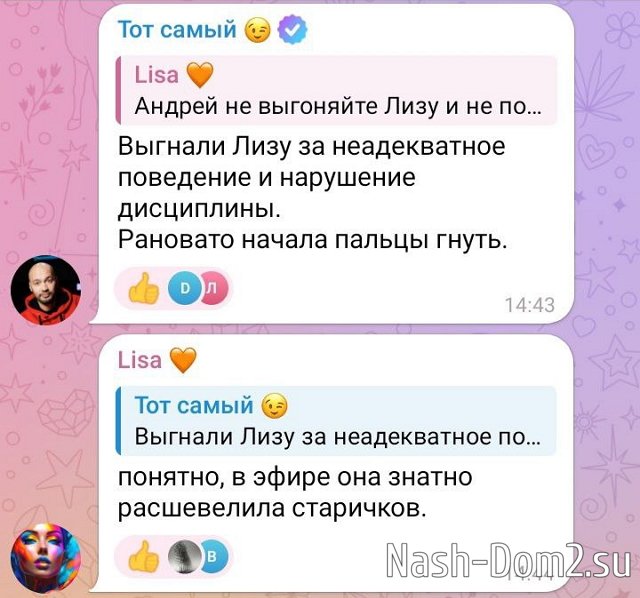 Андрей Черкасов: Выгнали Лизу Андрей Черкасов: Выгнали Лизу